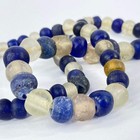 Dogon Cobalt Blue And Clear Trade Beads 33 Inch