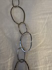 Sterling Silver Hammered Oval Link Long Chain Necklace Graduated Statement 36   