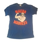 Macho Man Randy Savage Macho Madness Blue Shirt Wwf 1980s Vintage Men   s L  jvs