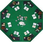 New 48  Foldable Poker Table Top 8 Player Texas Hold em Felt Top With Carry Bag