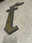 Vintage Bronze Store Front Sign Letter    f    Ornate Architectural Advertising 17 5