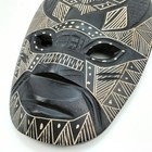Vintage Fiji Tribal Mask Hand Carved Wood Sea Turtle Tiki Bar Art Decor Hawaiian