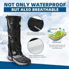 Rockbros Snow Boot Leg Gaiters Waterproof For Hiking Skiing Tear Resistant 