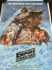 Star Wars Empire Strikes Back Poster Cast Signed By 28 beckett  Carrier Fisher  