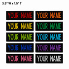 Iron-on Custom Embroidered Name Patch  Name Tag name Badge Rectangular 1 5 x3 5 