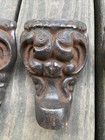 4 Vintage Cast Iron Wood Stove Heater Legs 5-1 8    Tall Ben Franklin