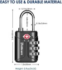 4 Pack Tsa Approved Luggage Locks  Combination Travel Padlock  3-digit Waterproo