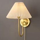 Globe Electric 1-light Matte Brass Plug-in Or Hardwire Wall Sconce
