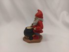 Vintage Ceramic Garden Gnome With Cauldron