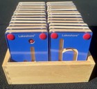 Lakeshore Wooden Alphabet Tracing Tiles Set Lowercase Letters Blue With Box Toy