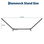 12 Ft Hammock Stand With Hooks And Chains  Heavy Duty Steel 450 Pounds Capacity