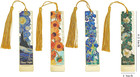 4pcs Metal Bookmarks With Tassels vintage Van Gogh Book Marker For Women book Lo