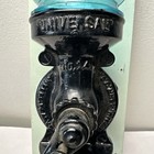 Vtg Universal No  24 Wall Mount   Board Coffee Grinder  Landers Ferry Blue Ball
