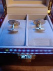 Men s 1960 s  Sterling Silver Oval Bullet Back Cufflinks Stamped From Mexico
