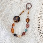 Phone Charm With Crystal Handpainted Bead Kawaii Wrist Strap For Women Girl