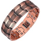 Men s Copper Bracelet 3x Strength 99 99  Copper Magnetic Adjustable Length
