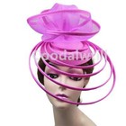 Big Fascinator Hat Royal Ascot Pillbox Caps Mesh Headpiece Women Wedding Party