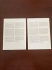 Vtg Set 2 Swissair Menu June 1985 Mint Switzerland To N America Business Class