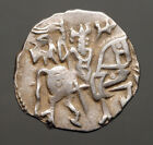 I14-50     Shahi Kings  Silver Drachm   samanta Deva  Bull   Horseman