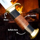 16  Hand Forged Hunting Crocodile Dundee High Polish Survival Bowie Knife sheath