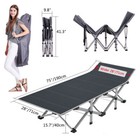 Adults Heavy Duty Folding Camping Cot Portable 4-fold Adjustable Folding Cot mat