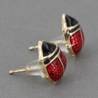 Jcm 10k Yellow Gold Enamel Child s Ladybug Stud Earrings