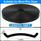 1  Rv Trim Molding Insert  100 Ft Heavy Duty Tpe X 100ft  Black