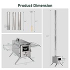 Camping Stove For Tent  Portable Stainless Steel Stove With 7 Chimney Pipes