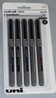5-pack Uniball Vision Fine 0 7mm - Black Blue Red Ink Uni-ball Pens - New 