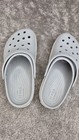 Crocs Crocband Clogs Grey Rubber Slip-on Round Toe Casual Unisex - 7 Men 9 Women