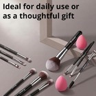 Beakey Makeup Brushes Set With 2 Blending Sponges 10 Brush Face And Eye Set