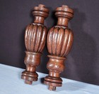 10  Pair Of French Antique Solid Oak Wood Support Posts pillars Salvage