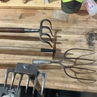 Lot Of 6 Antique Vintage Farm Garden Tool Heads Primitive Pitchfork Hoe Edger