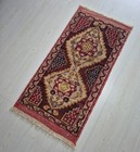 Antique Handwoven Wool Konya Mini Rug   Over 100 Years Old  Soft Pastel Colors