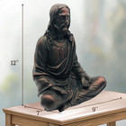 Jesus Statue 12  Light Antique Bronze - Meditation Statue Decor - Jesus Figurine
