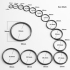 Batch Split Rings10-50mm Gun Black Key Ring Elastic Ring Key Chain Hook Leather 