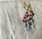 Silk Ribbon Embroidery Partially Stitched Silk Ribbon Plus Floral Designs Round