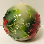 Vintage Christmas Candle Display 5    Ball Plastic Holly Berries Fleur De Lite Usa