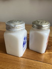 Vintage Hazel Atlas White Milk Glass Dutch Boy   Girl Salt   Pepper Shakers