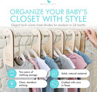 White Loft Baby Closet Dividers In Natural Birch Wood - Wooden Nursery Closet Or