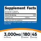 Nutricost D-aspartic Acid  daa  Capsules 3000mg Per Serving  180 Capsules  -