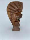 Vintage 5    Hawaiian Style Tiki Statue A Small Hand Carved Wooden Sculpture