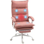 Executive Massage Office Chair - Heated Recliner With Footrest  Computer Chair
