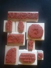 Vtg Rare 1997 Stampin Up  Natures Christmas Wood Mounted Rubber Stamp Set