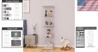 Durable Glass Display Cabinet With 4 Shelves - Secure Storage Solution In White