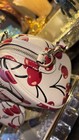 Coach Mini Rowan Crossbody Bag White Leather Cherry Print Small Purse Cy745