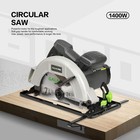 11 Amp Power Circular Saw  6000rpm Corded Circular Saw With Adjustable Cuttin   