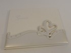 Fashioncraft Interlocking Hearts Design Wedding Guest Book 50 Pages White New