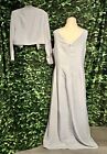 Cecily Brown Mother Of The Bride Gown Jacket Set Powder Blue Womens 16