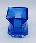 Fine French Baccarat Blue Glass Vase 5    Tall
